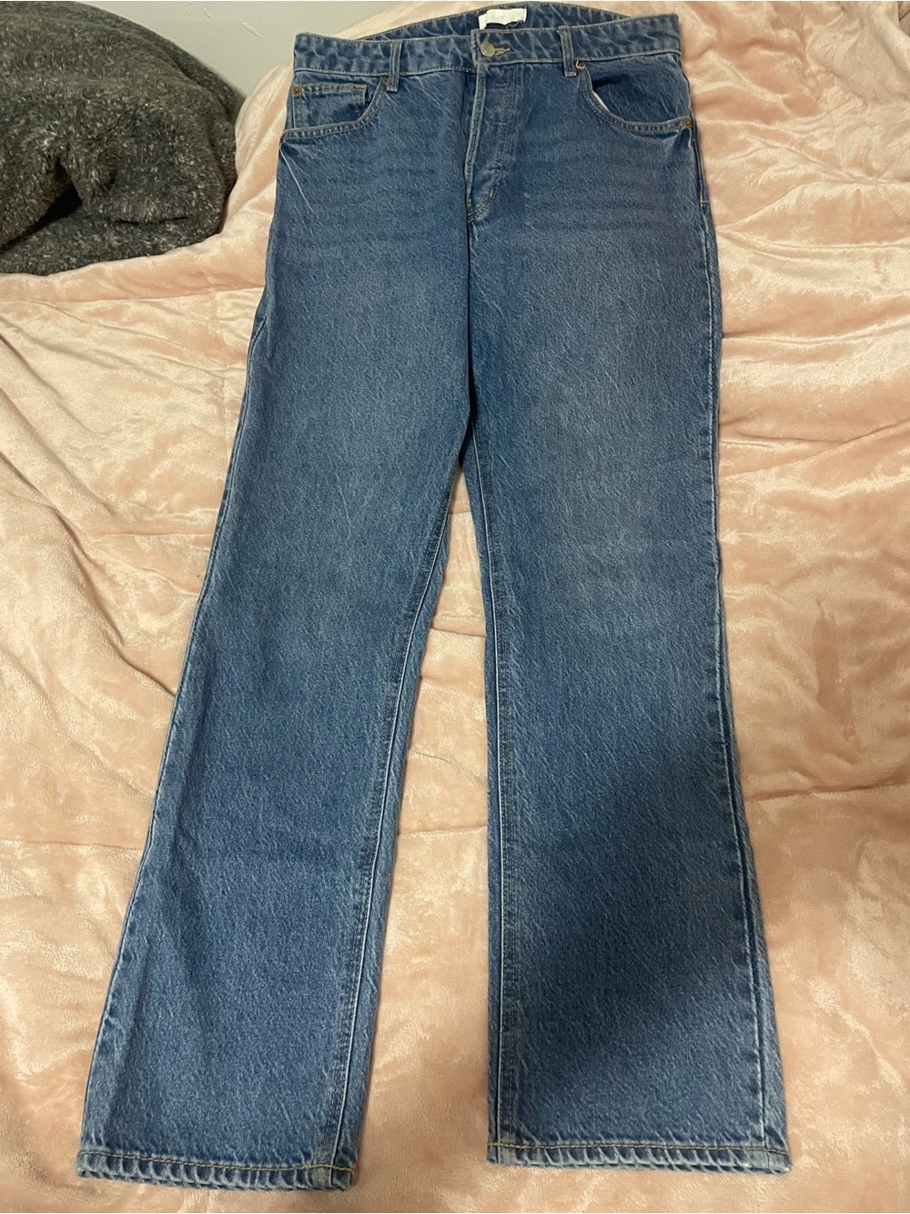 H&M Wide-Leg High-Rise Jeans in Blue